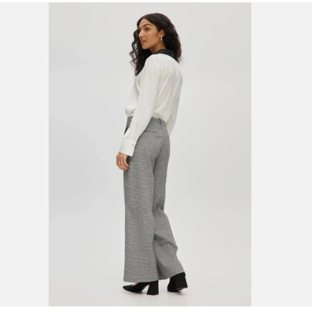 Hilary Radley Women's Front Slash Pockets Stretch Brushed Pants Black\Off White - Picture 5 of 5